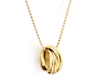 Anhänger Halskette - Schmuck Halskette - 18K Vergoldete Halskette - Halskette Damen - Zierliche Halskette - Schmuck Goldkette