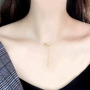 TINY Pendant Necklace - Jewelry Necklace - 18K Gold Plated Necklace -  Minimalist Jewelry  - Dainty Necklace - Jewelry Gold Necklace