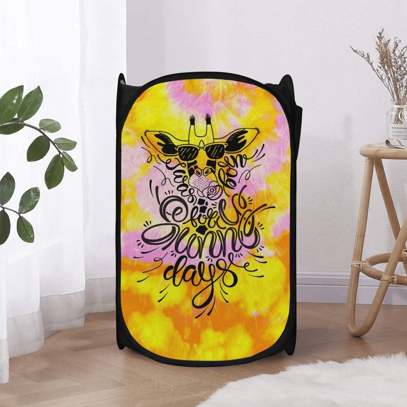 Laundry Hamper Made of mesh canvas fabric soft and breathable image 3