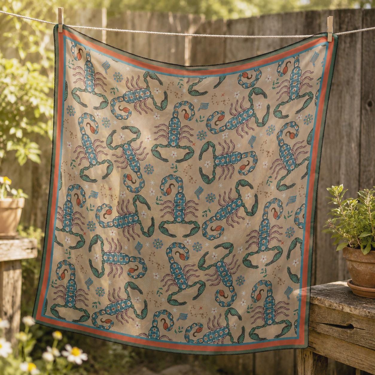 Zodiac silk scarf - Etsy 日本