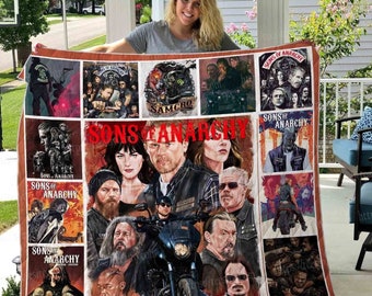 Couverture de couette Sons Of Anarchy, couverture de couette Sons Of Anarchy, couverture faite main, couverture de literie vintage