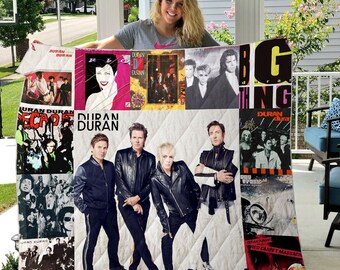 Duran Duran Quilt Deken, Duran Duran Quilt Deken, Handgemaakte Deken, Vintage Beddengoed Deken