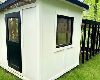 DIY 8×8 Chicken Coop Plans with 8×16 Run | Large Walk-in Hen House Build Guide | Backyard Poultry House PDF | Step-by-Step Video