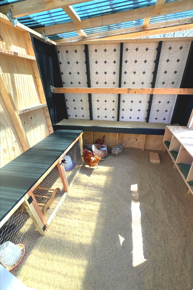 DIY 8×8 Chicken Coop Plans With 8×16 Run | Large Walk-in Hen House ...