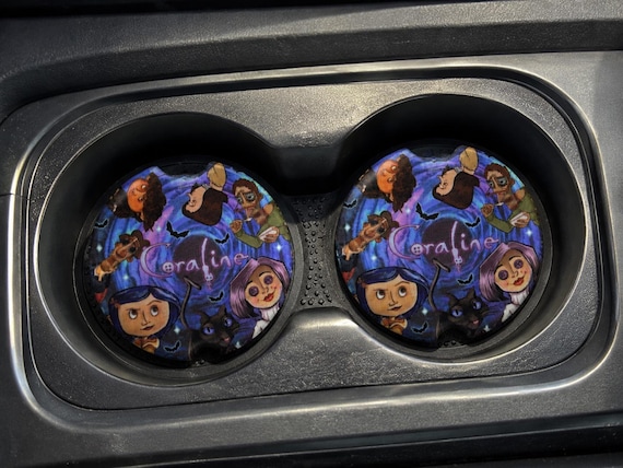 Custom car coasters -coraline