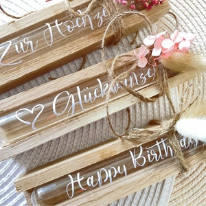 Geldgeschenk Reagenzglas - Wunscherfüller Reagenzglas - Geburtstag - Hochzeit - Taufe - personalisiertes Geldgeschenk - Reagenzglas