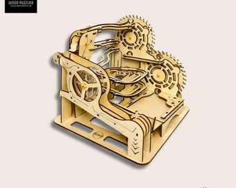 Handmade Wooden Marble Run Maze: 3D Puzzle DIY Assembly
