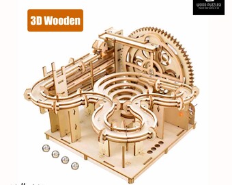 Wooden Marble Run Maze: 3D Puzzle Building Kit