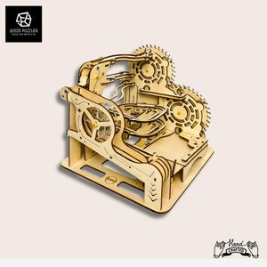 Handmade Wooden Marble Run Maze: 3D Puzzle DIY Assembly
