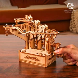 Stern Mond Kugelbahn aus Holz: 3D Puzzle DIY Kit