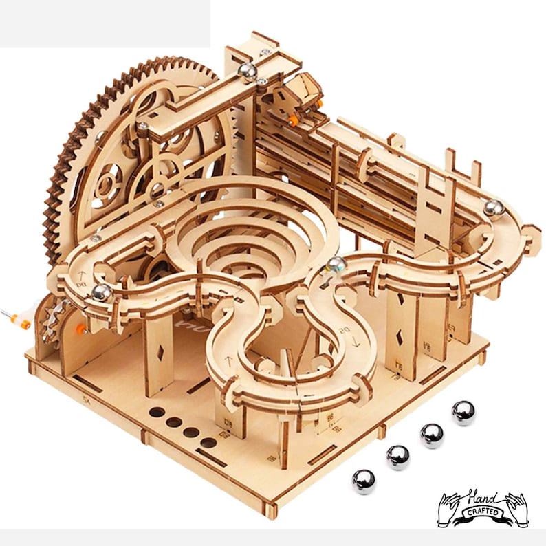 Wooden Marble Run Maze: 3D Puzzle Building Kit - Etsy