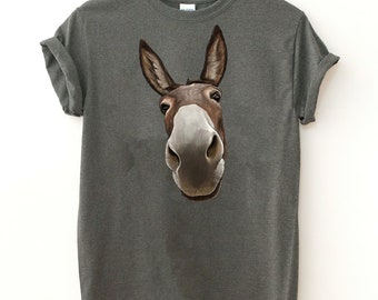 Funny The Donkey Face T-Shirt, Donkey Graphic Shirt, Donkey Lovely Shirt, Donkey Meme Shirt, Animal Lovers Shirt, Funny Animal Shirt