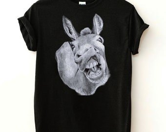 Funny The Donkey Face T-Shirt, Donkey Meme Shirt, Donkey Lovers Shirt, Animal Meme Shirt, Animal Lovers Shirt, Funny Animal Shirt