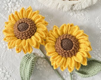 Crochet Sunflower,Knitted Sunflower,Finished Product, Mother's Day, Gift For Her, Anniversary,Birthday,Girlfriend