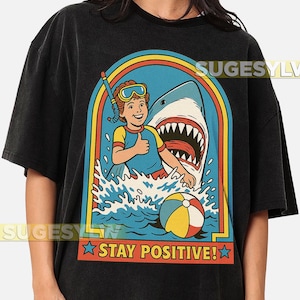 Stay Positive Unisex Softstyle T-Shirt, Inspirational Tee, Motivational Shirt, Positive Vibes Top, Encouraging Clothing, Be Happy T-Shirt