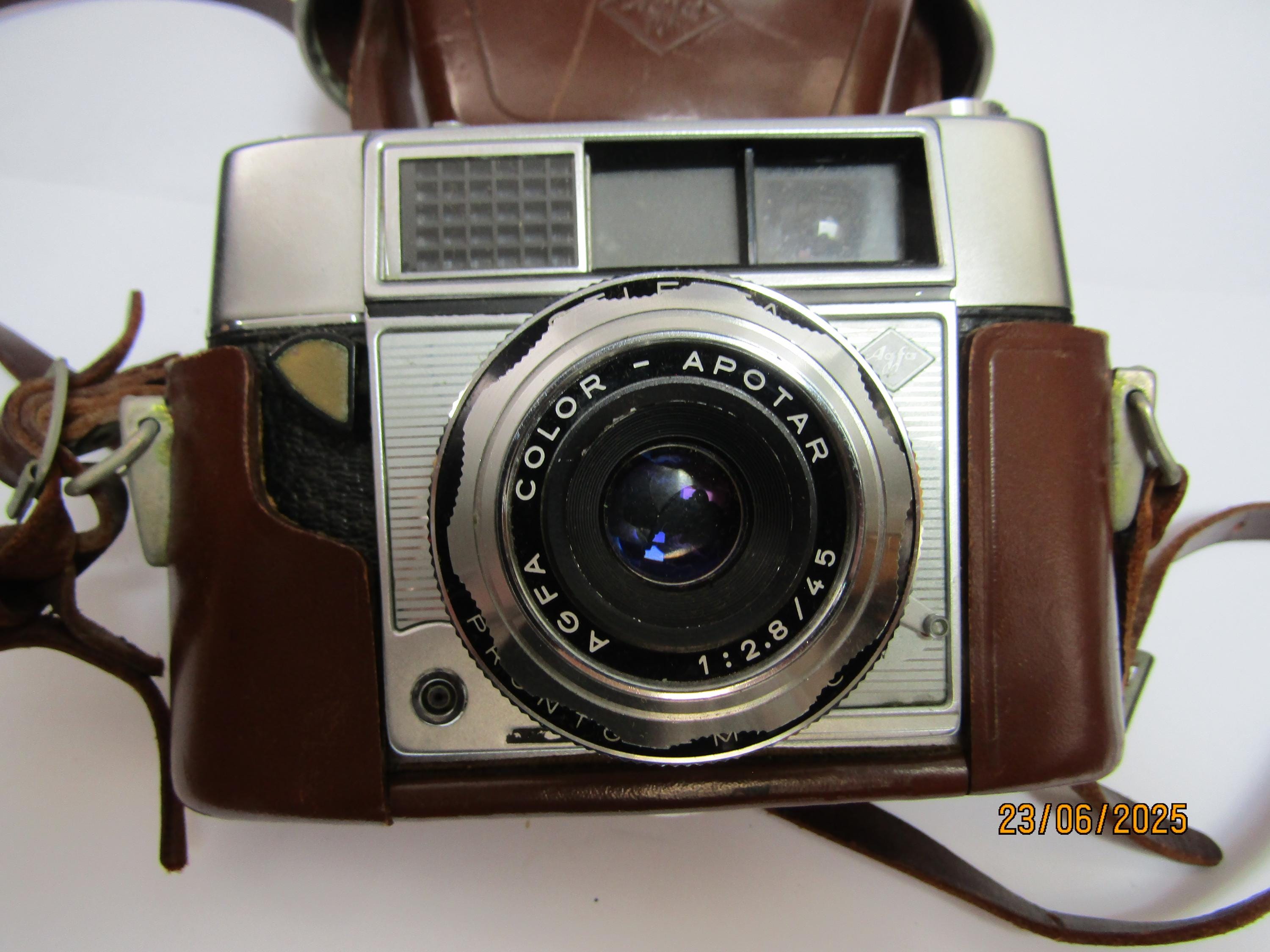 Vintage Agfa Selecta Camera With Original Case: Prontor-matic 45mm