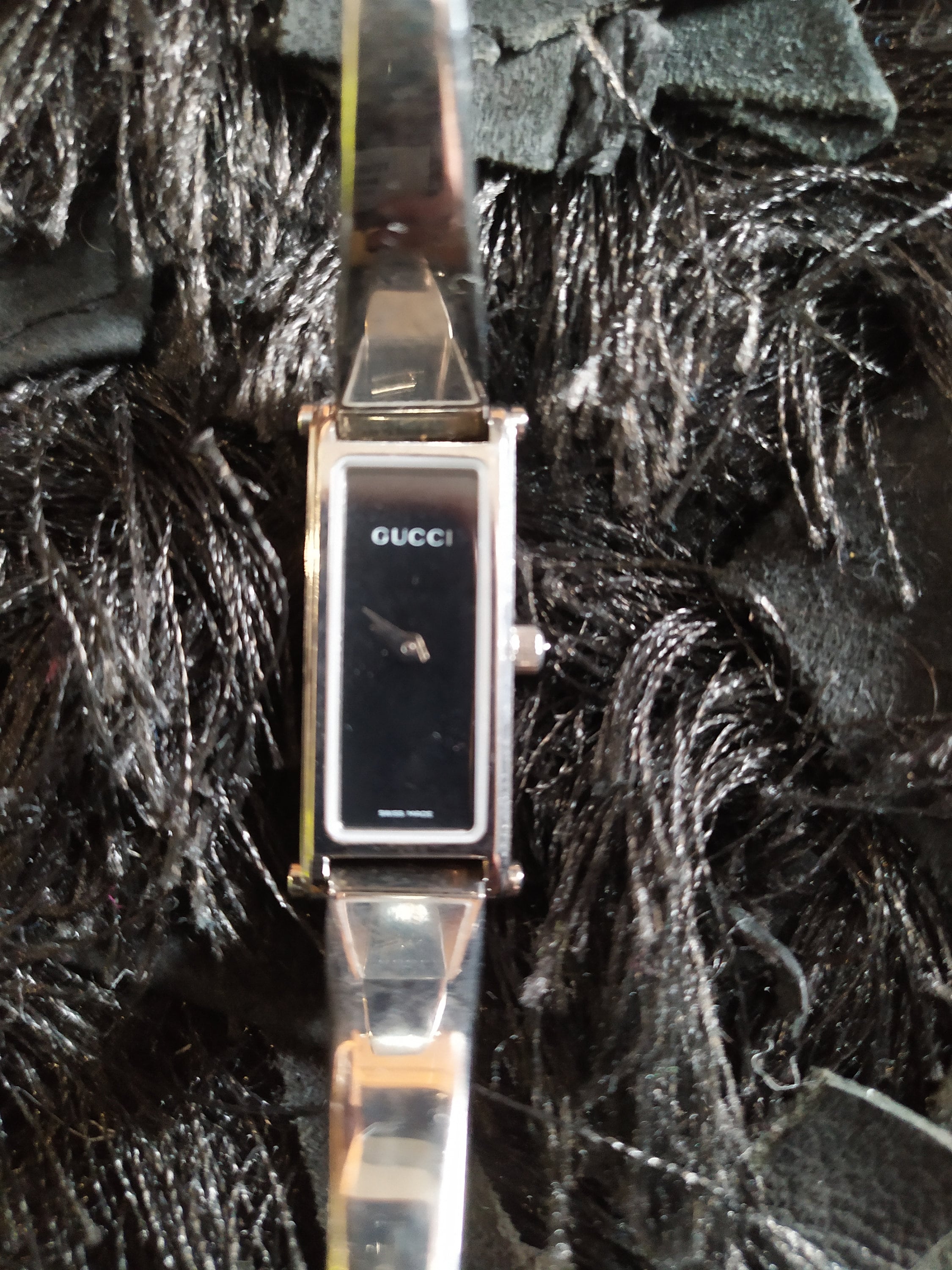 Exc+3] Gucci 1500L Watch Ladies 12mm Rectangle Quartz Gold