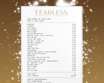 Taylor Swift Fearless Taylor's Version Album Receipt Rug Aesthetic Room Bedroom Dorm Decor