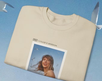 1989 Taylor's Version Beige Album Cover Seagulls Blue Crewneck Dupe Taylor Swift Sweatshirt Eras Tour Outfit Long Sleeve Pullover Sweater