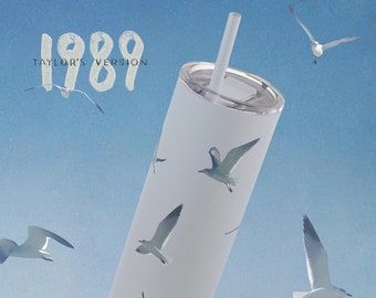 1989 Taylor Swift Seagulls 20oz Insulated Tumbler Cup Taylor's Version | Drink Bottle Gift for Swifties