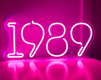1989 World Tour Inspired LED Neon Sign Dorm Room Decor Merch Gift For Swifties 1989 Taylor's Version LED Neon Sign Home Wall Decor