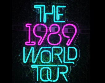 1989 Neon Sign 1989 World Tour Taylor Swift Room Decor Neon Sign Taylor's Version Merch Gift For Swifties 1989 LED Neon Sign Home Wall Decor