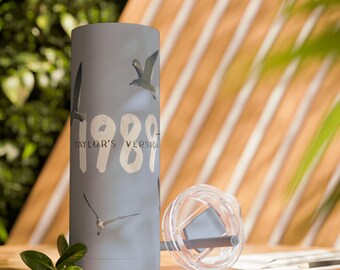 1989 Logo Taylor Swift Album Seagulls 20oz Insulated Tumbler Cup Taylor's Version | Drink Bottle Gift for Swifties