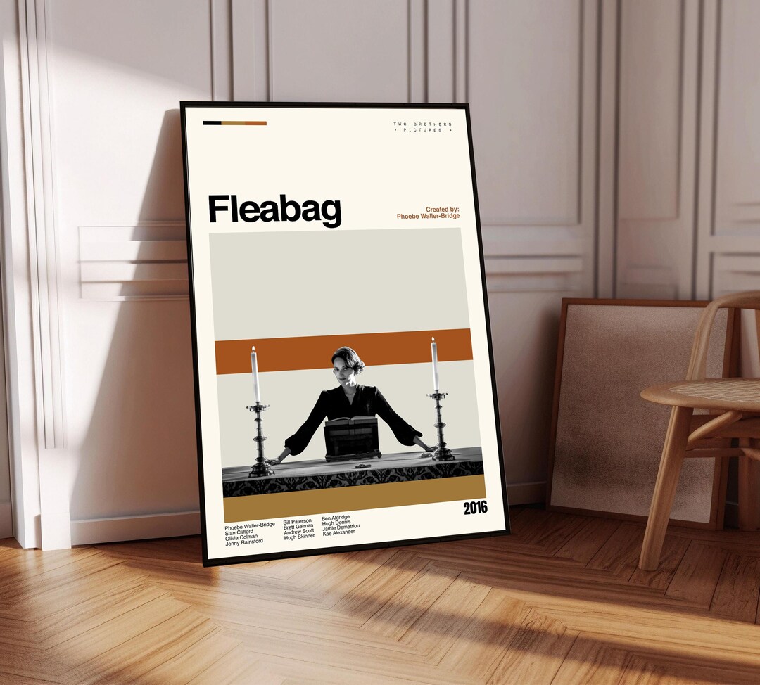 Fleabag Tv Series Poster Midcentury Modern Poster Minimalist Art