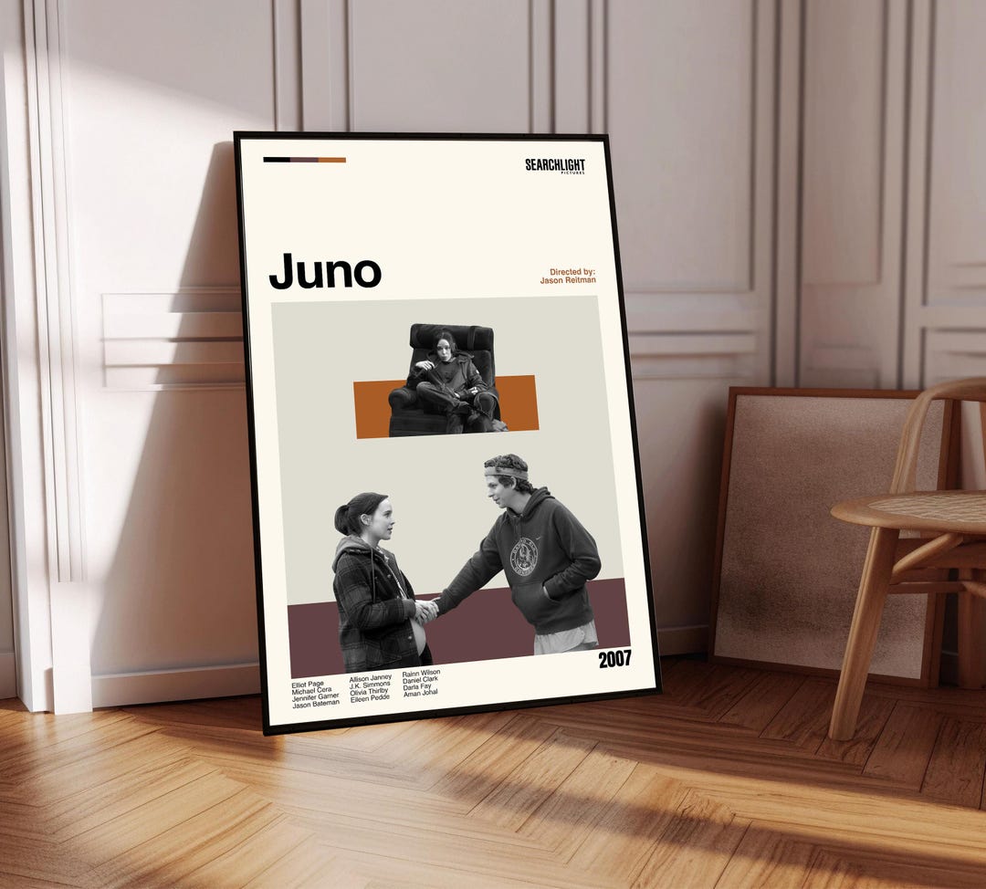 Juno Movie Poster | Midcentury Modern Poster | Minimalist Art | Vintage ...