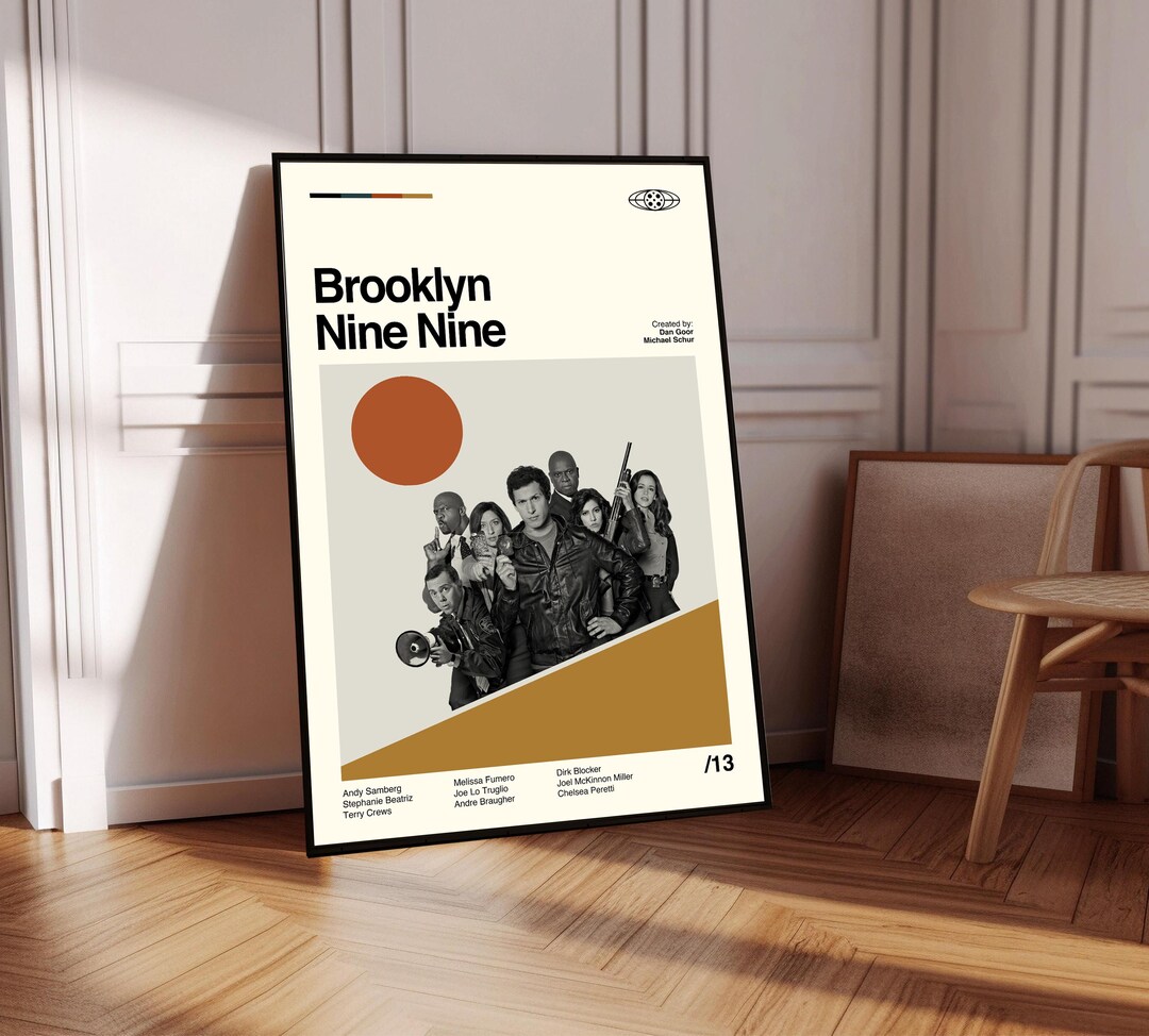Brooklyn Ninenine Poster, Brooklyn Ninenine Retro Poster, Mid Century — free download