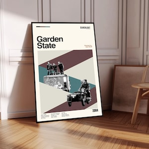 Póster de la película Garden State | Póster moderno de mediados de siglo | Arte minimalista | Pósteres vintage | Impresión retro | Pósteres clásicos