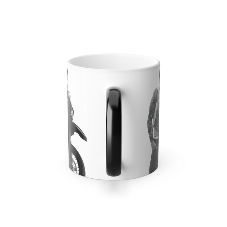Jungkook Color Changing Mug, Motorcycle, Kpop Heat Sensitive 11 oz. Coffee Cup image 7