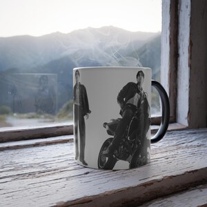 Jungkook Color Changing Mug, Motorcycle, Kpop Heat Sensitive 11 oz. Coffee Cup image 8