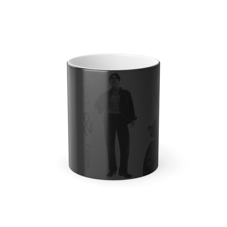Jungkook Color Changing Mug, Motorcycle, Kpop Heat Sensitive 11 oz. Coffee Cup image 2