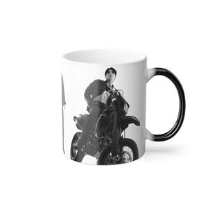 Jungkook Color Changing Mug, Motorcycle, Kpop Heat Sensitive 11 oz. Coffee Cup image 6