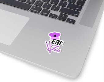 Eat Jin Vinyl Sticker | Cute BTS Jin Bias Sticker for ARMY | Pretty Car Sticker, Best BTS Merch Gift, Adorable Jin Sticker for Fans