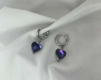 Crystal Heart Earrings