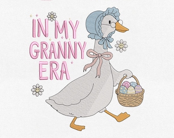 Archivo de bordado a máquina "En la época de mi abuela", "Ganso de Pascua" (Descarga instantánea)