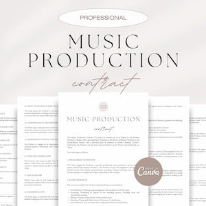 Music Production Contract Template: Producer-Artist Agreement (Canva Template)