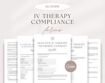 IV Therapy Consent Forms, Med Spa Templates, Nurse Injector Kit, Aesthetic Clinic Forms, IV Infusion Documents, Wellness RN Forms