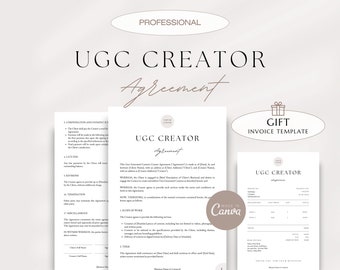 UGC Creator Agreement Template: Editable Contract (Canva)