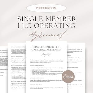 Könnte beinhalten: Eine druckbare Vorlage für einen Betriebsvertrag für eine Ein-Personen-GmbH. Das Dokument trägt den Titel "Betriebsvertrag für eine Ein-Personen-GmbH Vorlage" und wurde mit Canva erstellt.