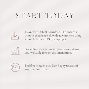 K&ouml;nnte beinhalten: Eine Grafik mit dem Text "START TODAY" und drei Symbolen. Das erste Symbol ist ein Download-Pfeil, das zweite ist ein Diagramm mit einem nach oben zeigenden Pfeil und das dritte ist ein Umschlag. Der Text unter den Symbolen beschreibt die Vorteile des Herunterladens und der Verwendung des Produkts.