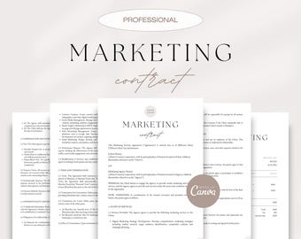Marketing Services Agreement Template: Professional Contract (Canva)
