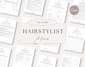 Professional Hairstylist Forms Bundle, Hair Services Agreement Templates, Hairstylist Client Intake Form, Consent, Terms, Photo Release Form