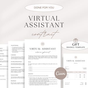 Editable Virtual Assistant Contract, Virtual Assistant Services Agreement, Freelance Virtual Assistant Agreement,Personal Assistant Contract