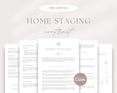 Home Staging Contract, Home Staging Services Agreement, Editable Staging Business Templates, Real Estate Forms, Property Styling Contract