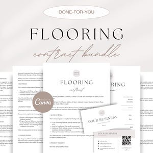 Flooring Contract Template Bundle, Flooring Installation Agreement, Editable Flooring Contract for Contractors, Flooring Business Templates