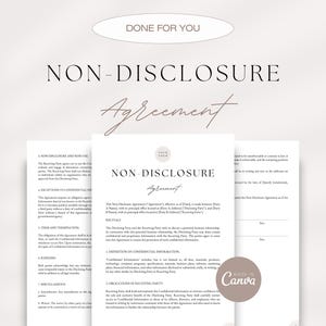 Editable Non-Disclosure Agreement, General NDA Template, Social Media Non-Disclosure, Consulting Services NDA, Freelancers & Contractors NDA