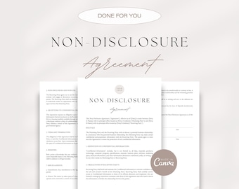 Editable Non-Disclosure Agreement, General NDA Template, Social Media Non-Disclosure, Consulting Services NDA, Freelancers & Contractors NDA